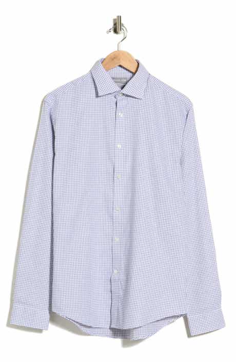 Slim Fit Gingham Cotton Dress Shirt