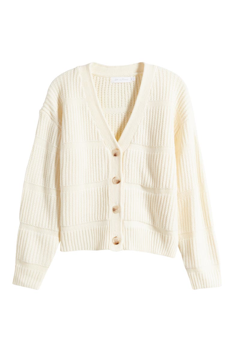 Mixed Stitch Cardigan, Alternate, color, CREAM