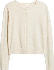 BP. Crewneck Cotton Blend Cardigan