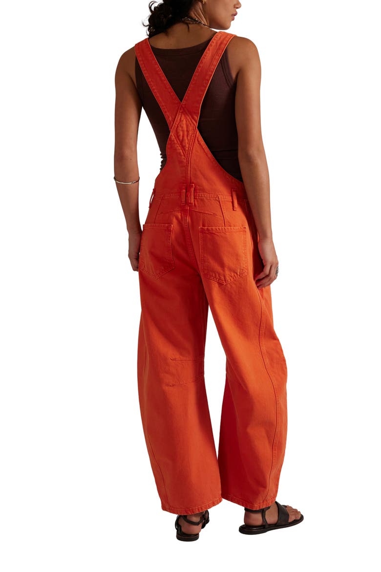 Good Luck Denim Overalls, Alternate, color, SPICY