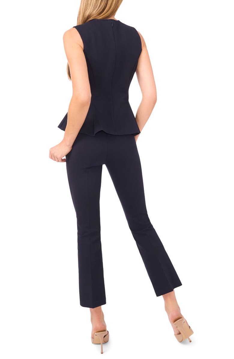 Ted Baker Peplum Ponte Knit Tank, Alternate, color, Baritone Blue