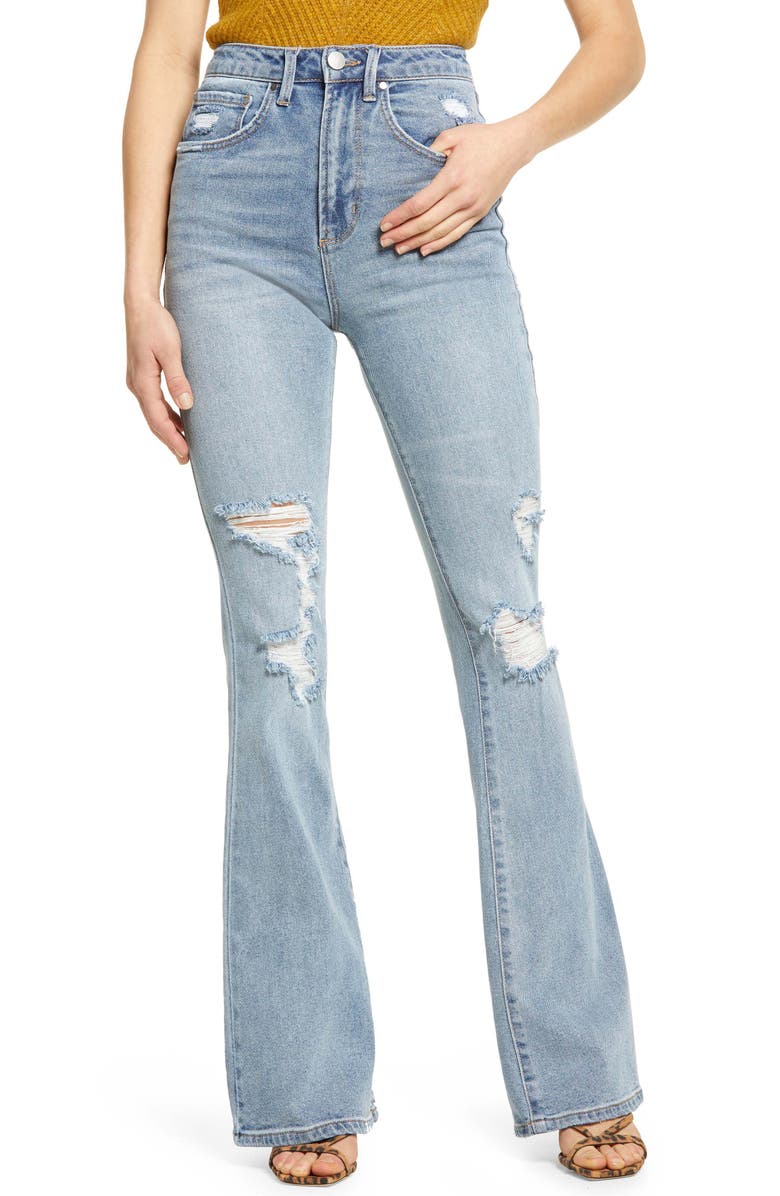AFRM Kayne Distressed Flare Jeans, Main, color, 