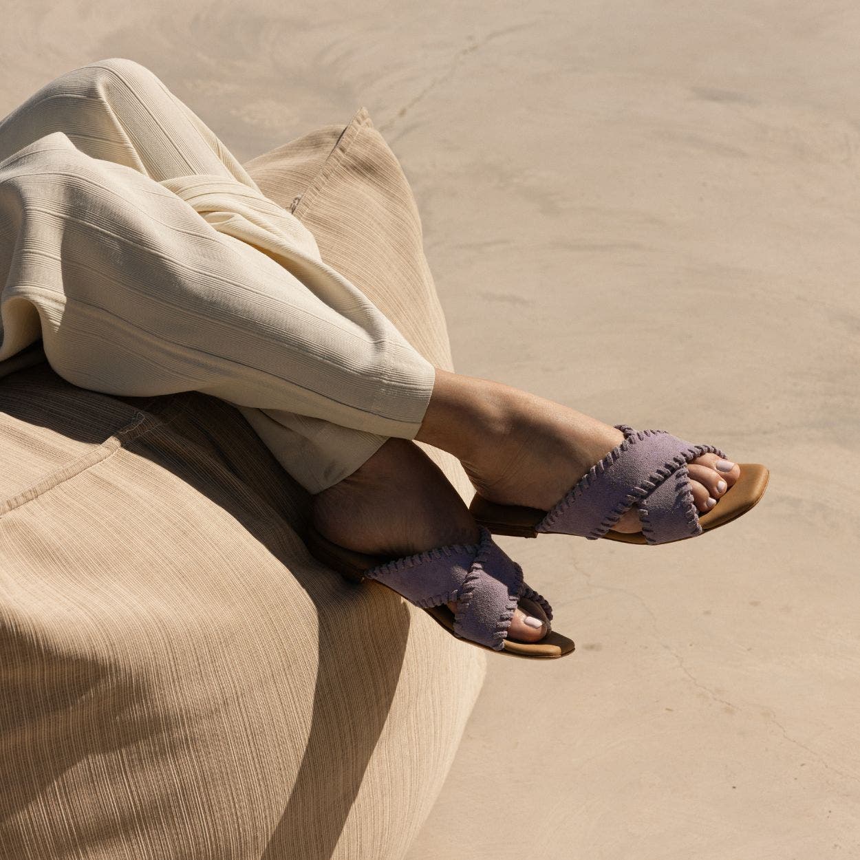 Catalina Sandal Whipstitch, Alternate, color, Lilac
