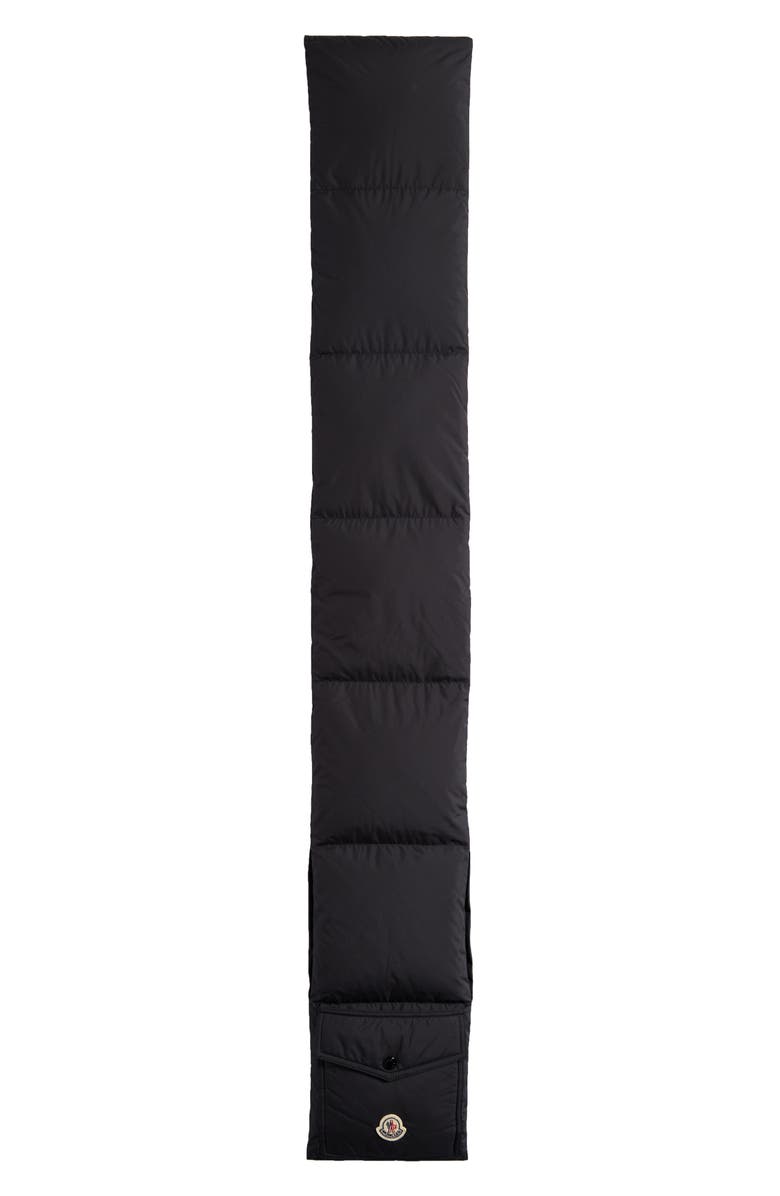 Moncler Down Puffer Scarf, Alternate, color, Black