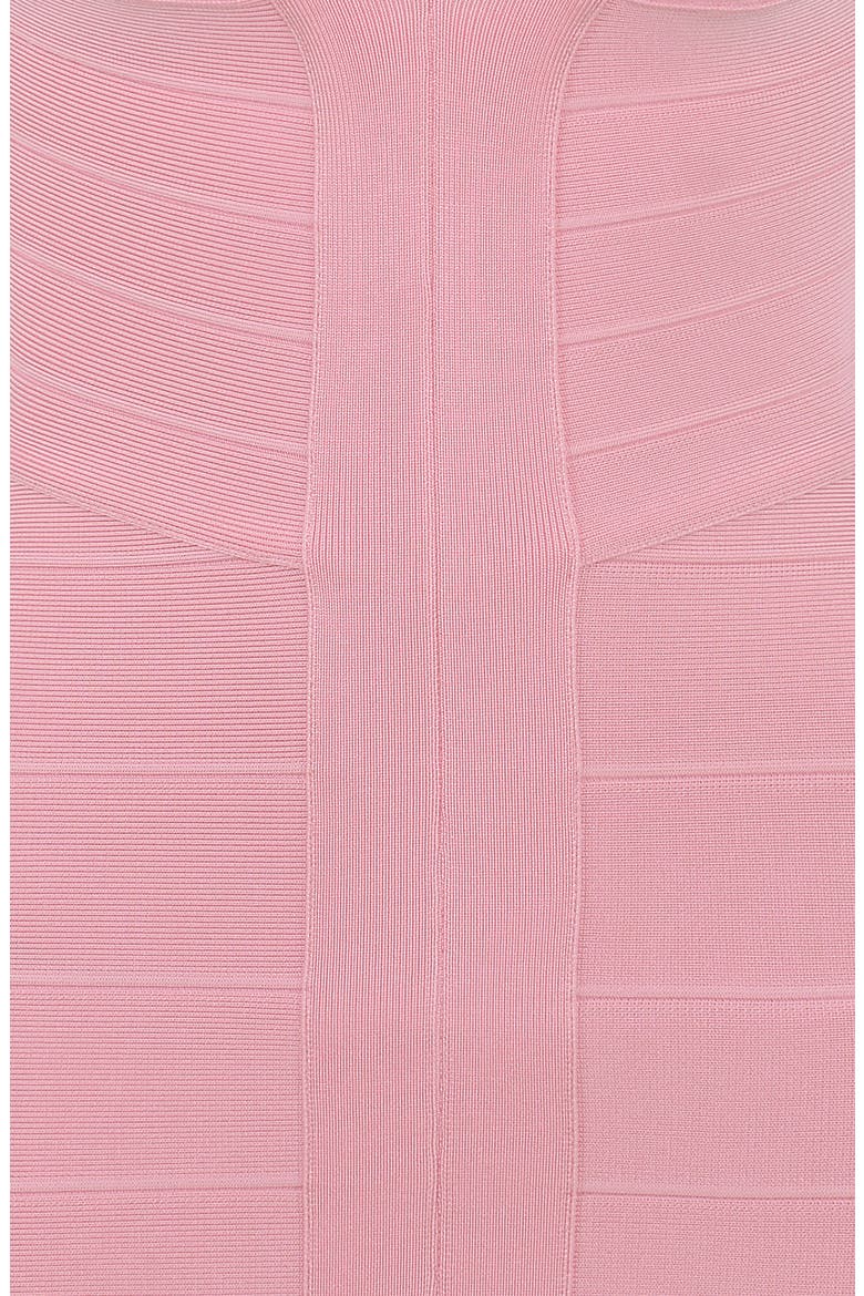 The Contour Halter Neck Bandage Minidress, Alternate, color, PINK