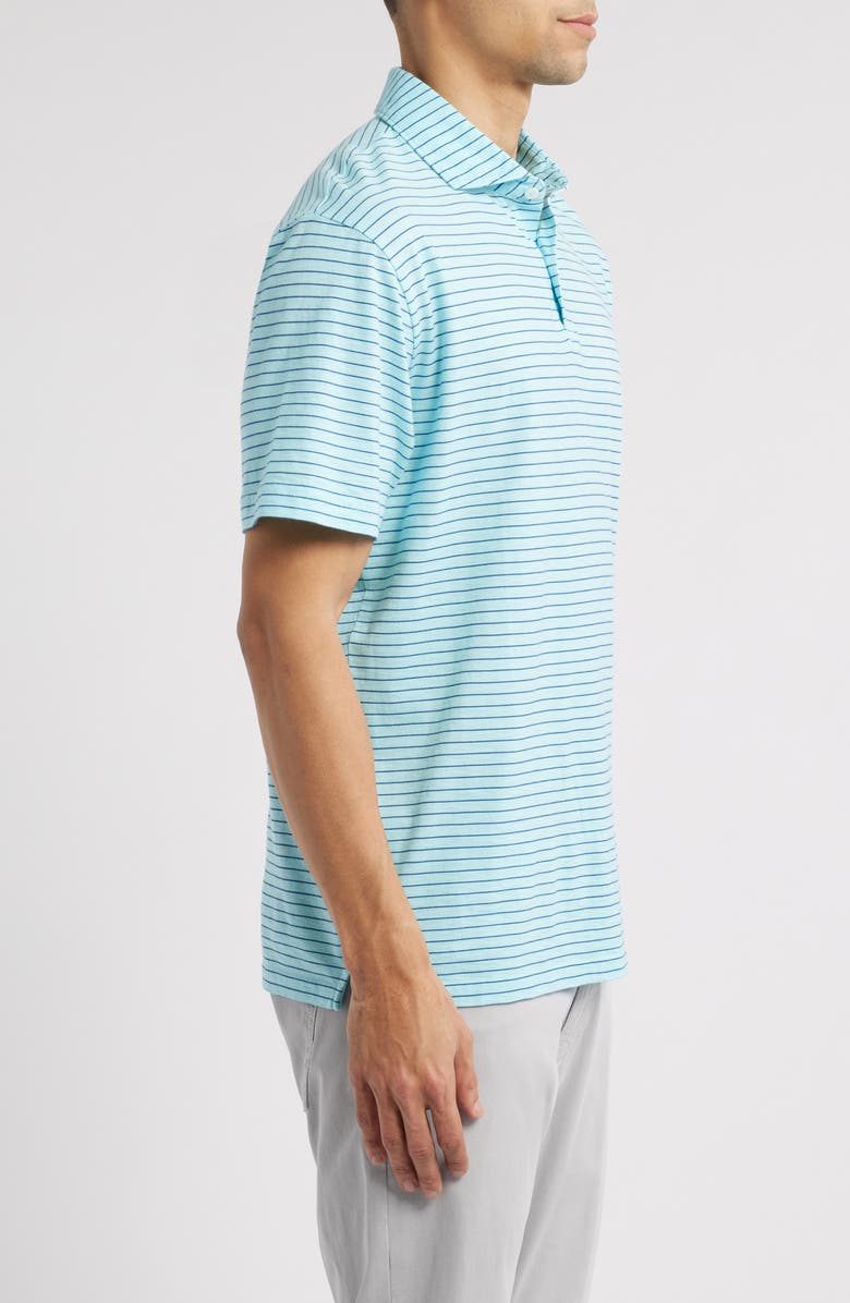 Peter Millar Crown Crafted Stripe Pima Cotton Polo, Alternate, color, Blue Spruce