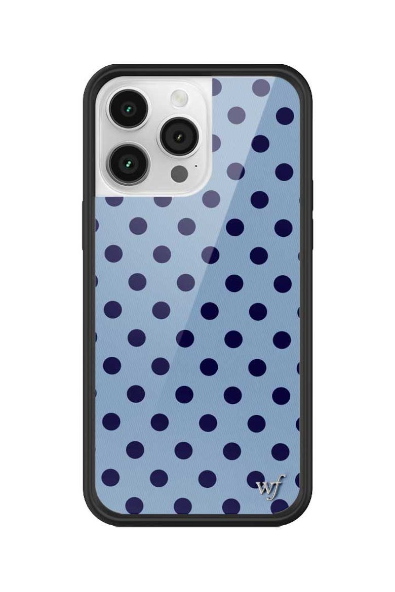 Polka Dot | Blue and Navy Blue iPhone Case, Alternate, color, Blue