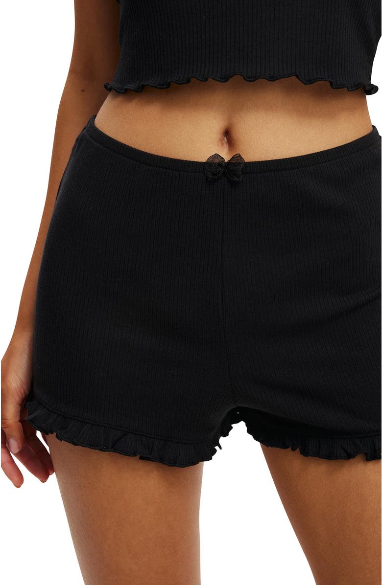 COTTON ON BODY Women's Rib Ruffle Short, Alternate, color, 