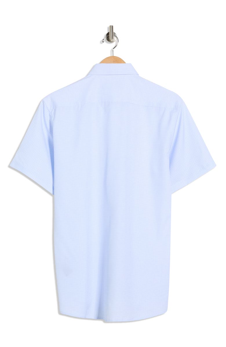 DYLAN PARK Slim Fit Perfect Stretch Long Sleeve Button Down Shirt, Alternate, color, White/ Blue