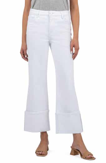KUT from the Kloth Fab Ab High Cuffed Wide Leg Jeans