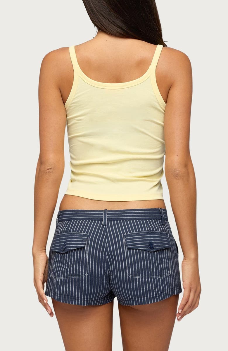 EDIKTED Basic Babe Stretch Cotton Crop Camisole, Alternate, color, Yellow