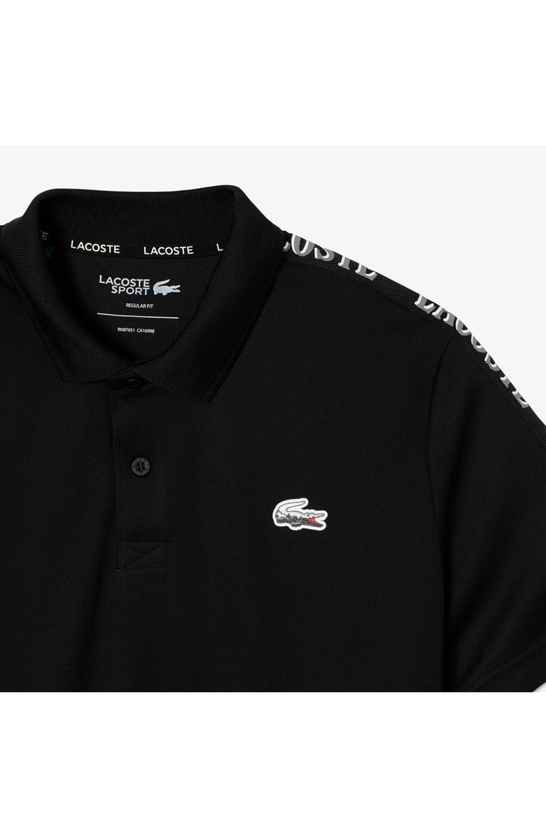 Lacoste Classic Fit Logo Tape Cotton Piqué Polo, Alternate, color, 031 Black