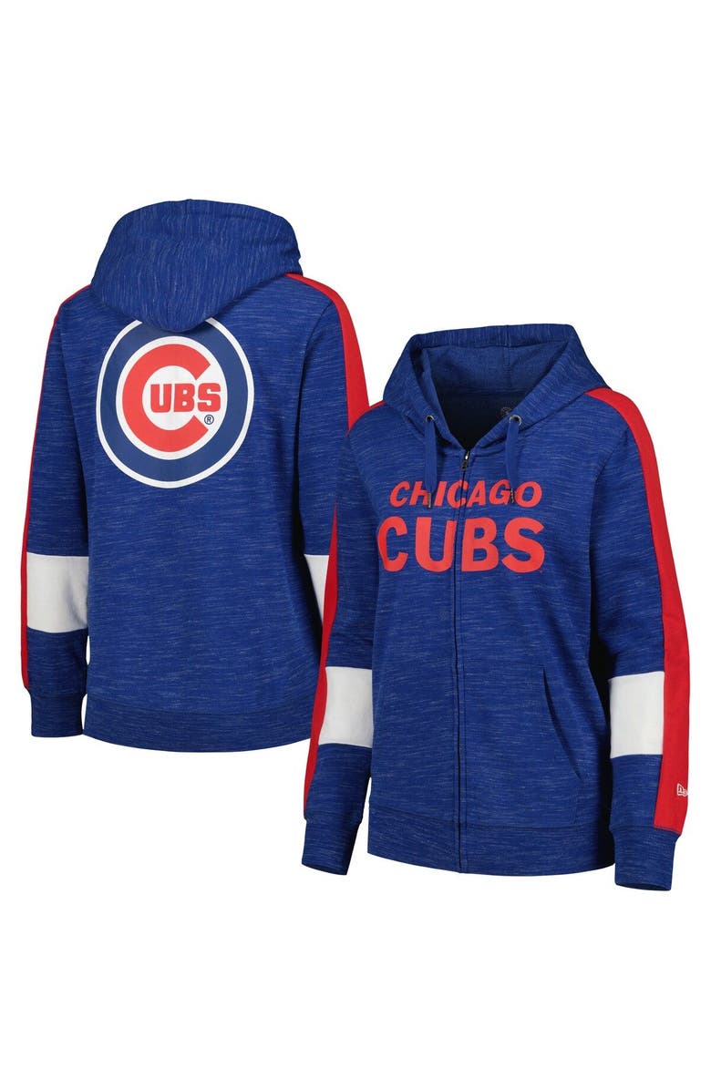 New Era Women's New Era Royal Chicago Cubs Colorblock Full-Zip Hoodie, Main, color, Royal