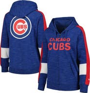 New Era Women's New Era Royal Chicago Cubs Colorblock Full-Zip Hoodie