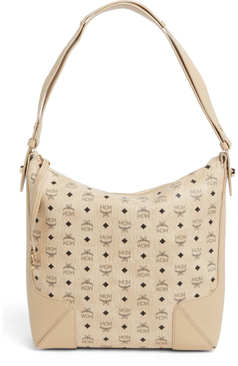 MCM Aren Visetos Medium Hobo Bag, Main, color,