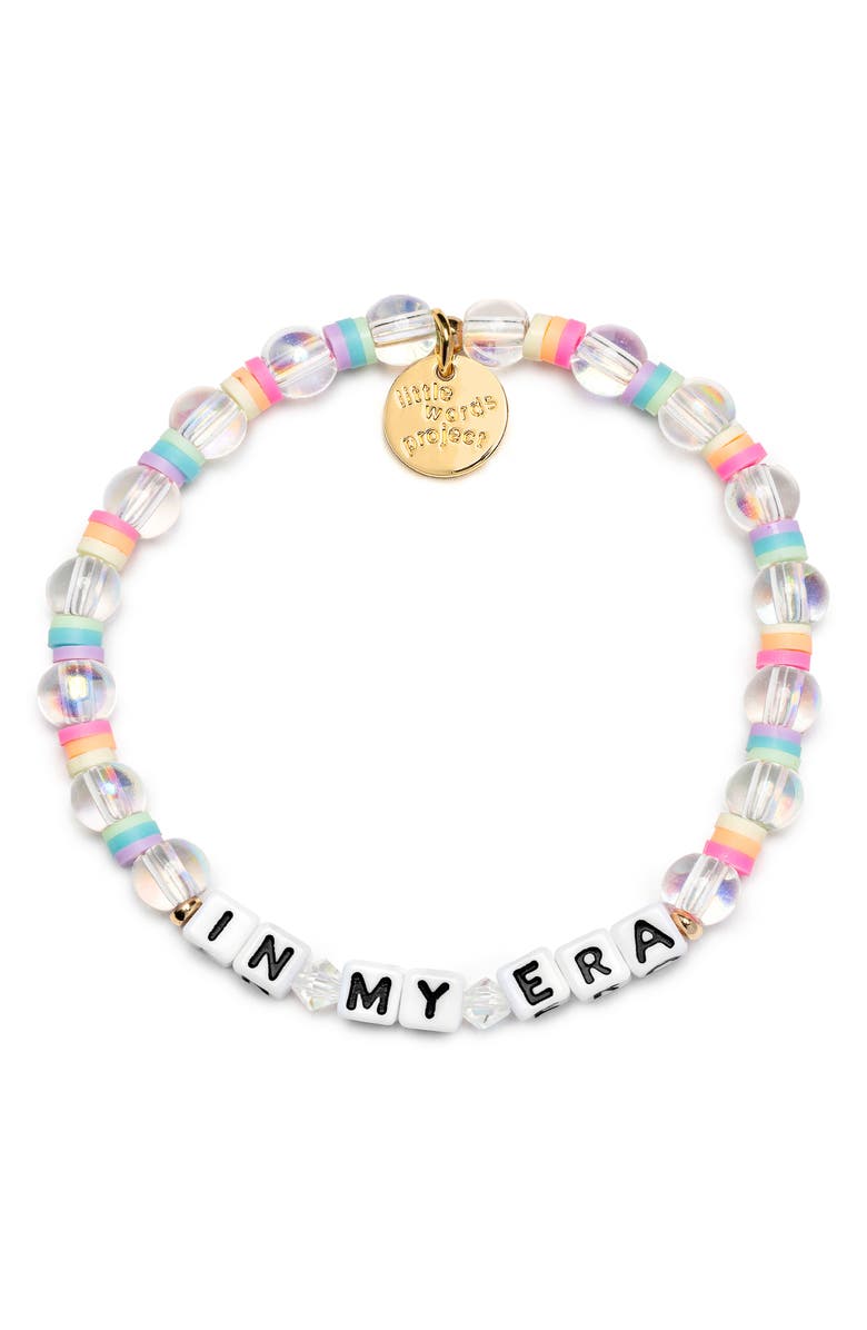 Little Words Project In My Era Beaded Stretch Bracelet, Main, color, 