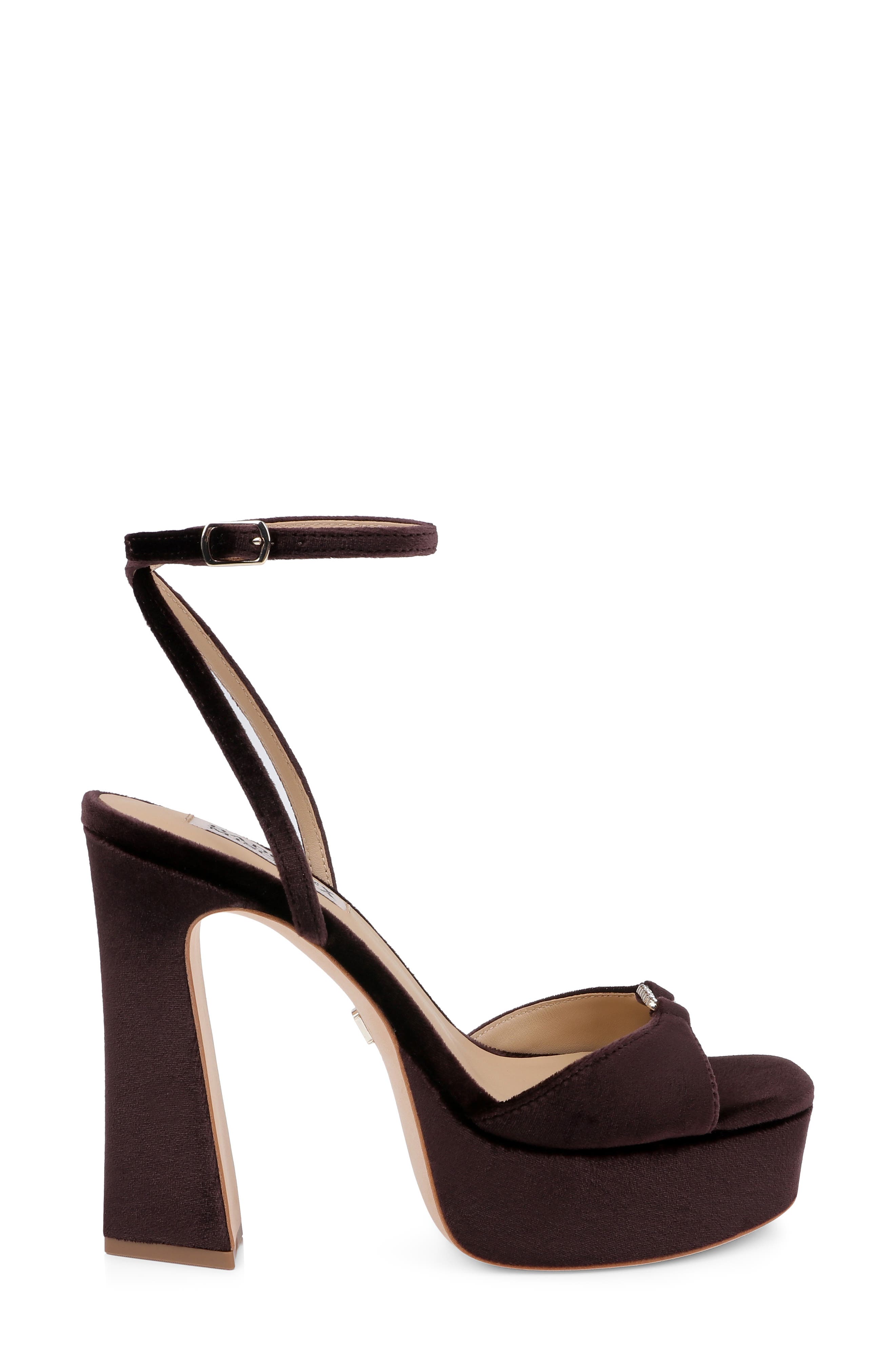 Romina Ankle Strap Platform Sandal, Alternate, color, DARK BROWN