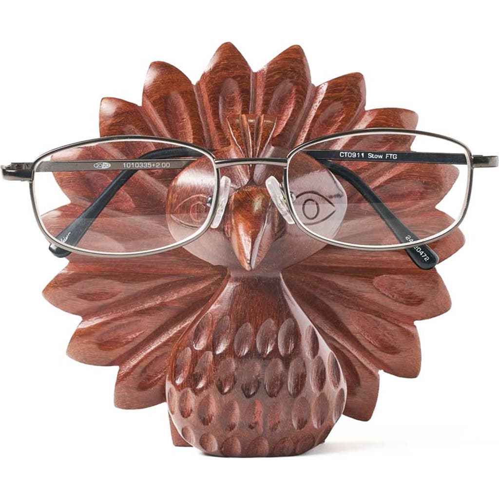 Matr Boomie Peacock Glasses Holder Stand In Brown