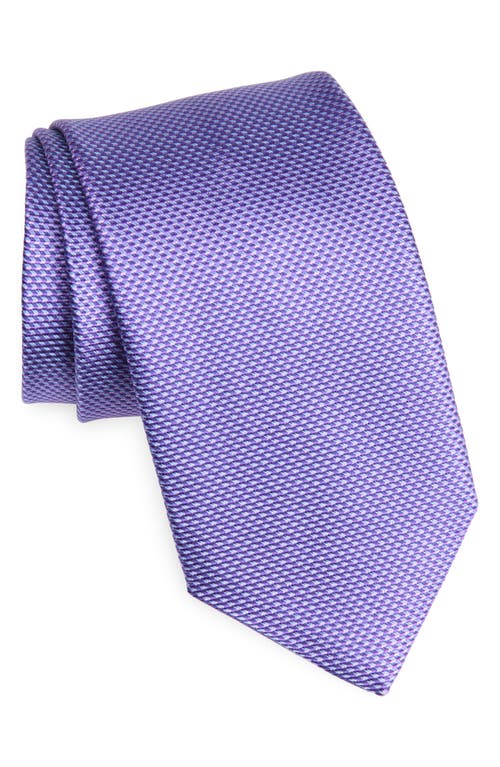David Donahue Silk Jacquard Tie In Black