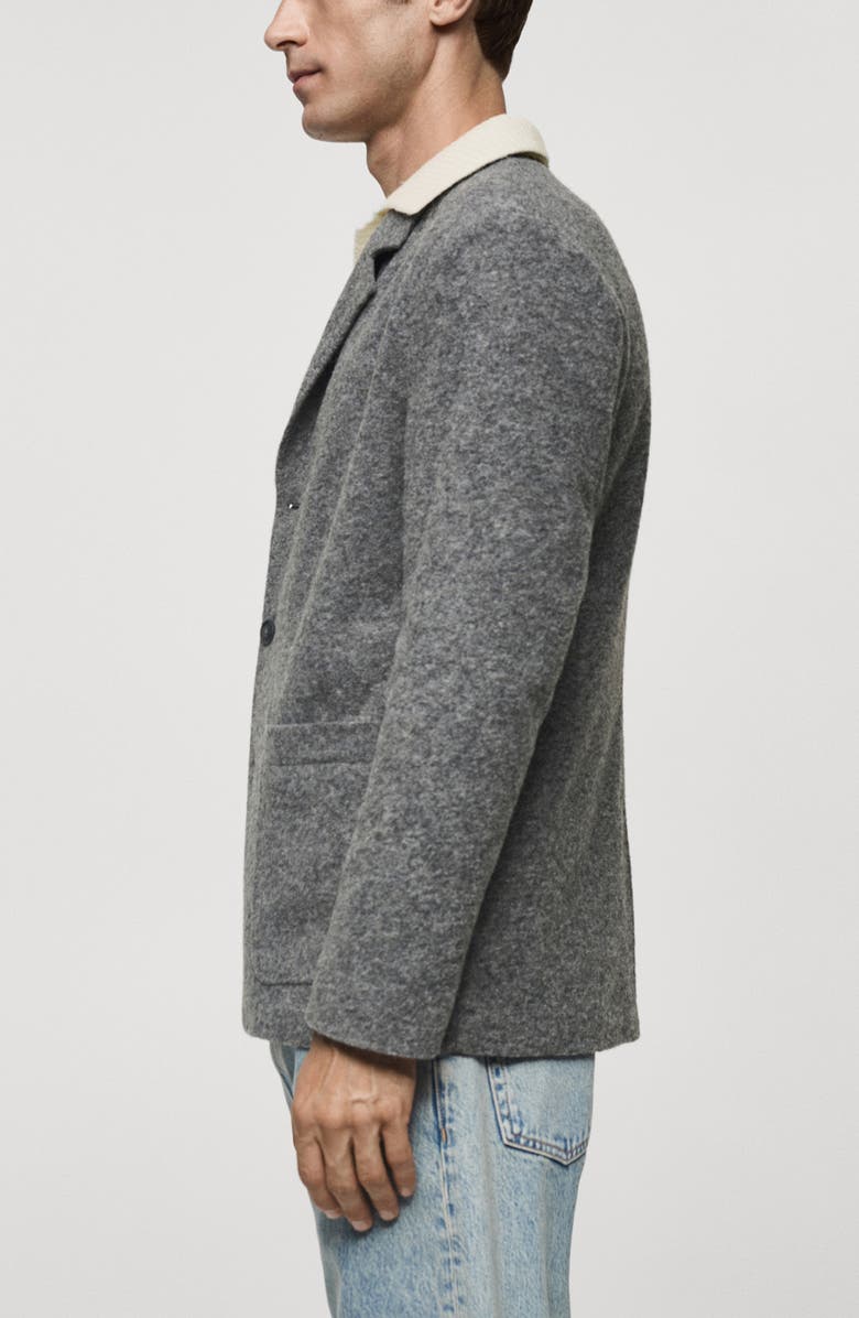 MANGO Flecked Knit Blazer, Alternate, color, 