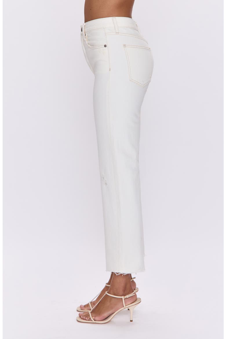 Cassie High Waist Crop Straight Leg Jeans, Alternate, color, ECRU VINTAGE