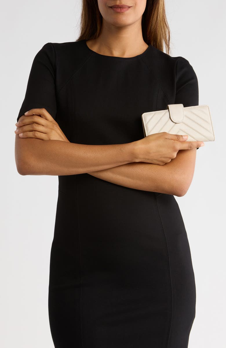 MUNDI SMALL LEATHER GOODS Quilted Slim Wallet, Alternate, color, Bone