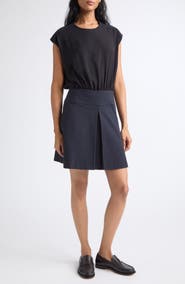Emporio Armani Mixed Media Punto Milano Jersey Dress
