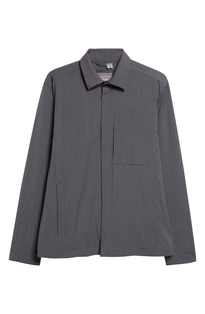 Herno Tech Shirt Jacket, Main, color, 9487 Iron