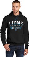 STARTER Men's Starter  Black Detroit Lions Retro Pullover Hoodie