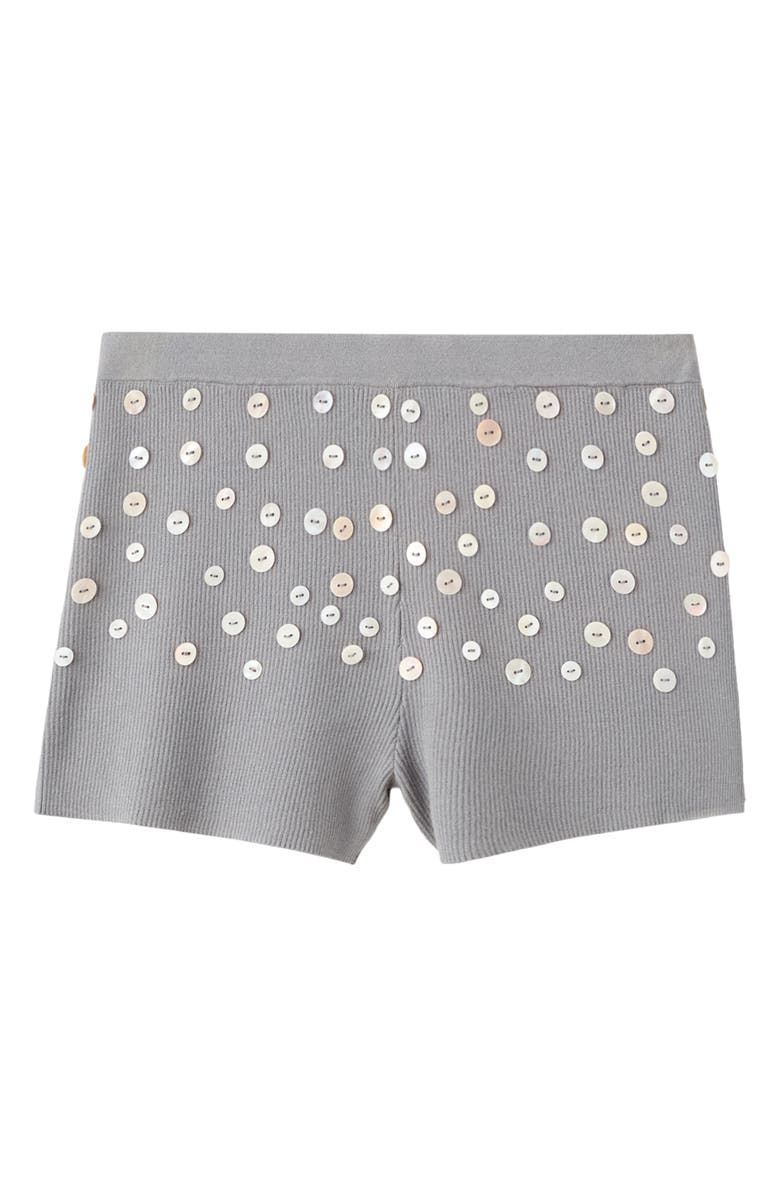 MANGO Decorative Button Knit Shorts, Main, color,