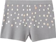 MANGO Decorative Button Knit Shorts