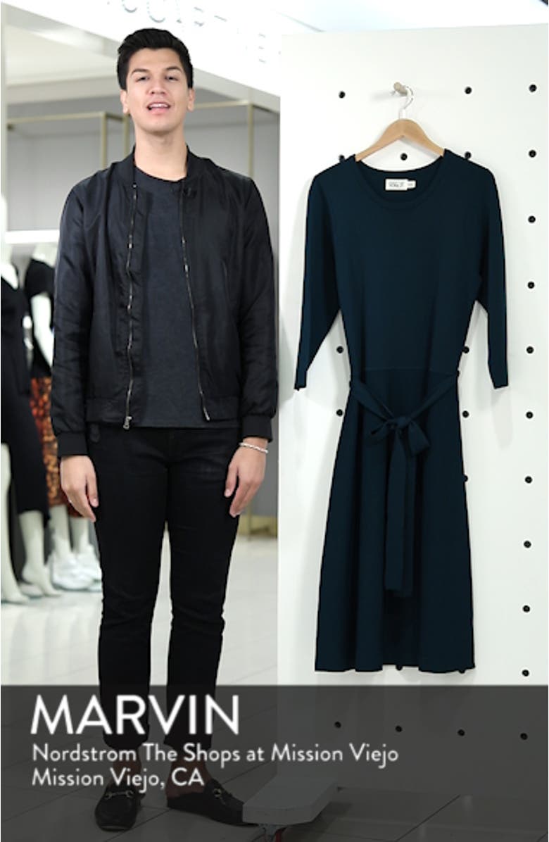 Fit & Flare Sweater Dress, sales video thumbnail