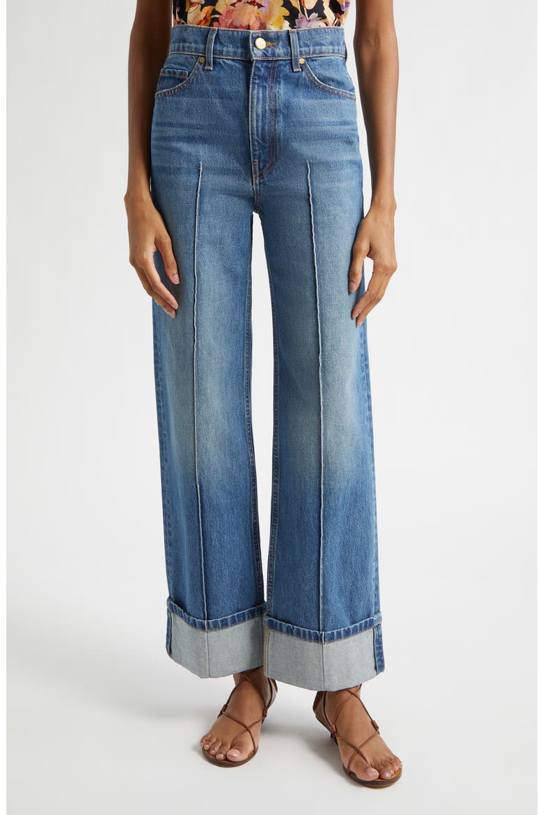 Genevieve Pintuck Jeans, Main, color, DANUBE