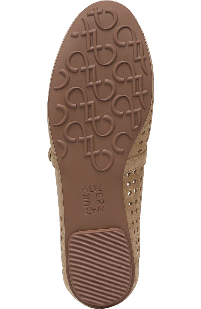 Naturalizer Aria Perforated Flat, Alternate, color, Dune Dust Tan