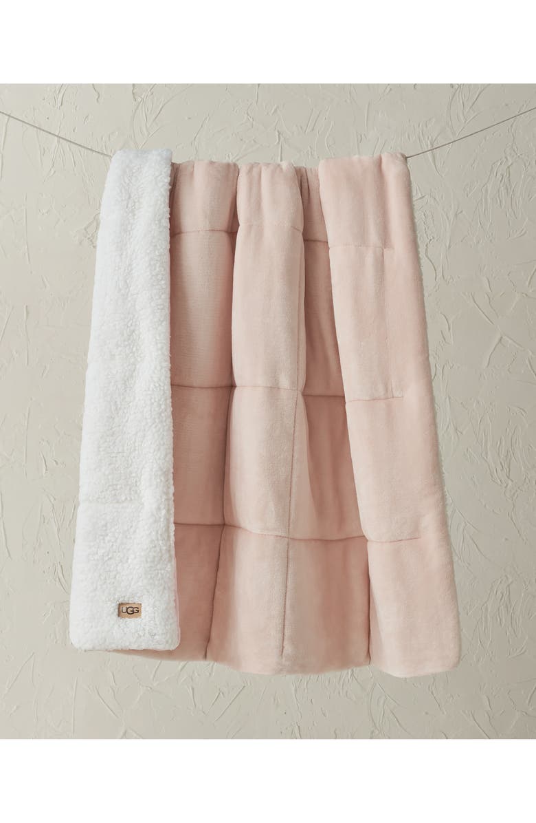 UGG<sup>®</sup> Avery Quilted Throw Blanket, Alternate, color, Himalayan Salt