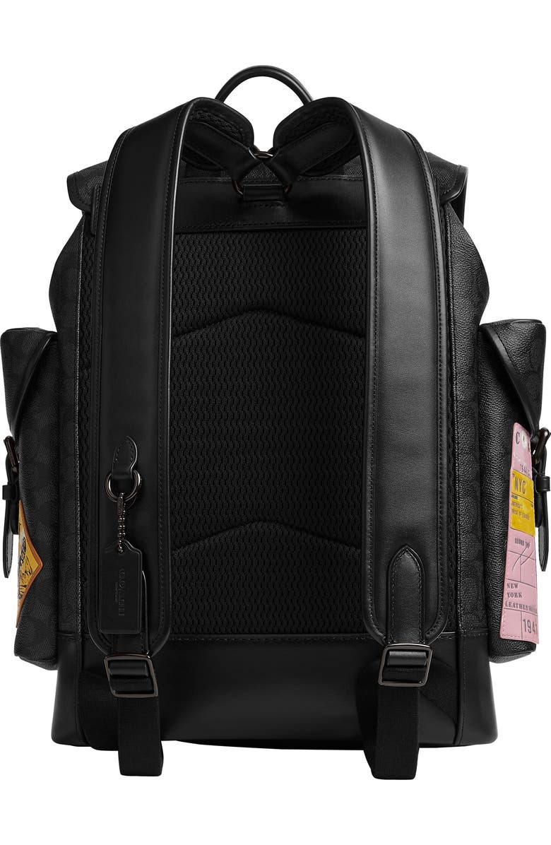 COACH Hitch Patch Embellished Signature Coated Canvas Backpack, Alternate, color,