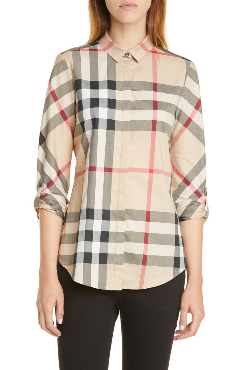 Burberry Check Shirt, Main, color, 