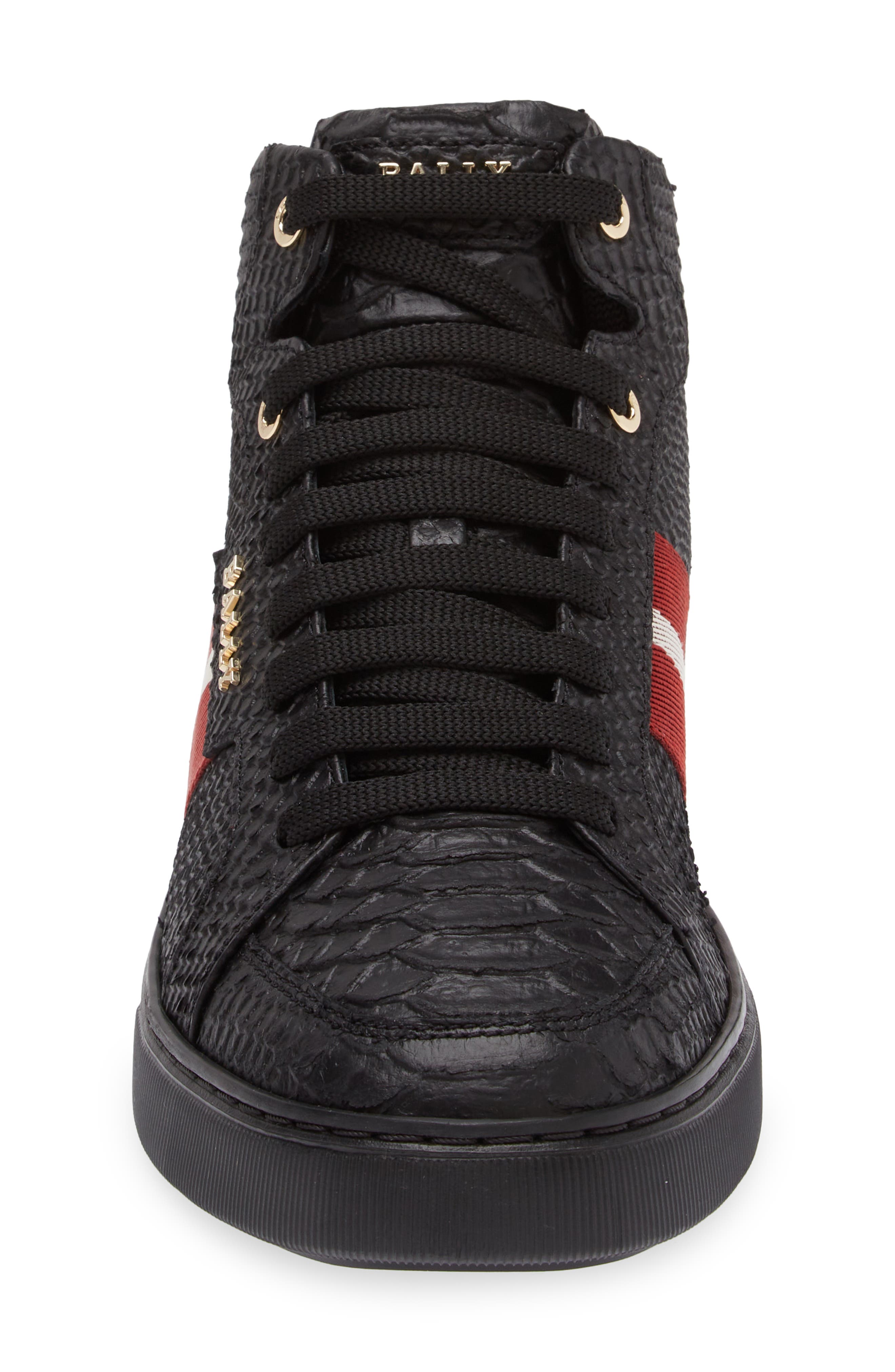 Bally Meson Snakeskin Embossed High Top Sneaker, Alternate, color, 