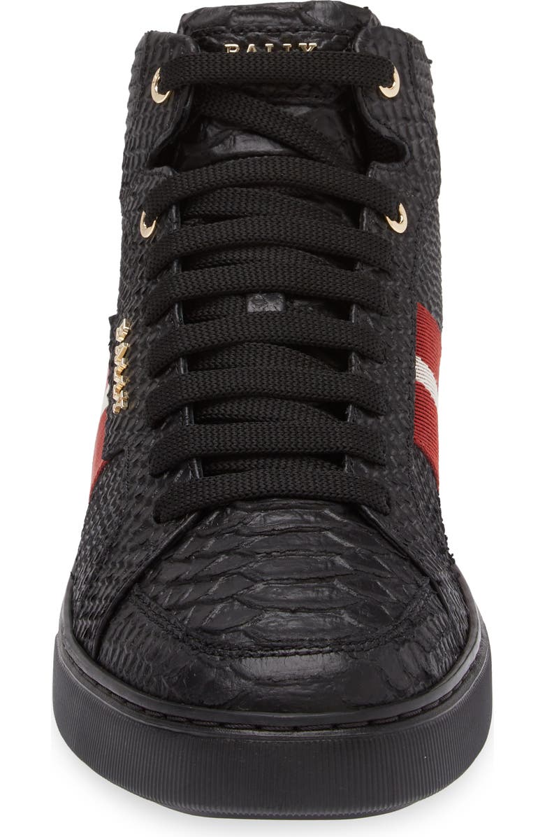 Bally Meson Snakeskin Embossed High Top Sneaker, Alternate, color,