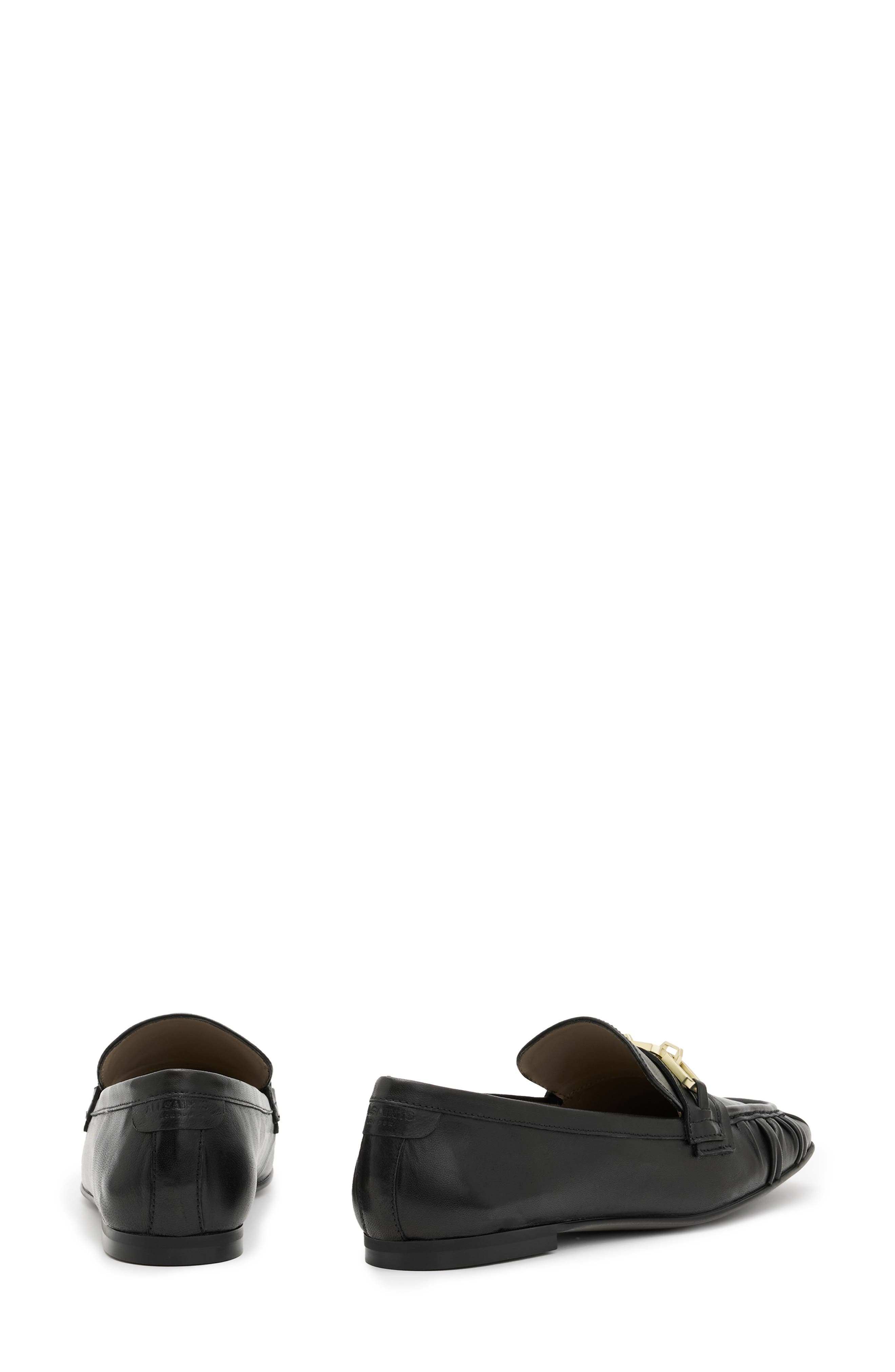 AllSaints Sapphire Chain Loafer, Alternate, color, Black