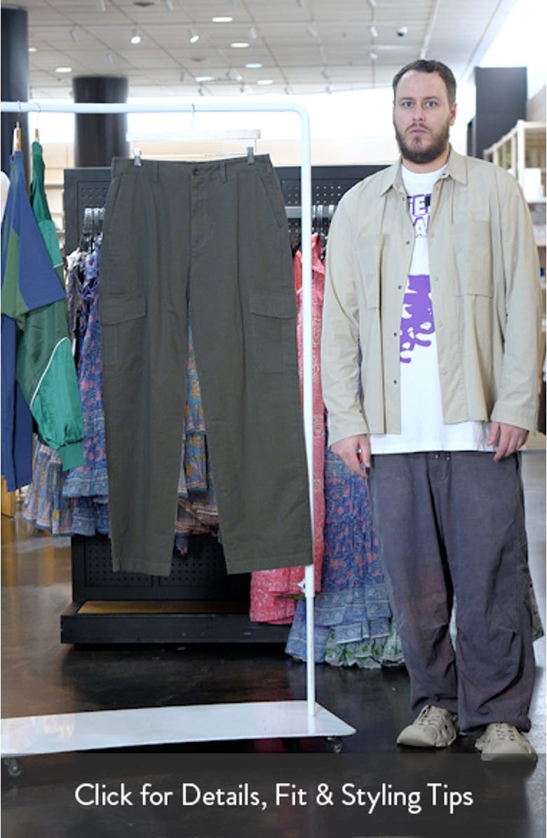 Flat Front Cotton & Linen Cargo Pants, sales video thumbnail