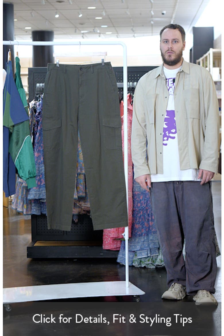 Flat Front Cotton & Linen Cargo Pants video
