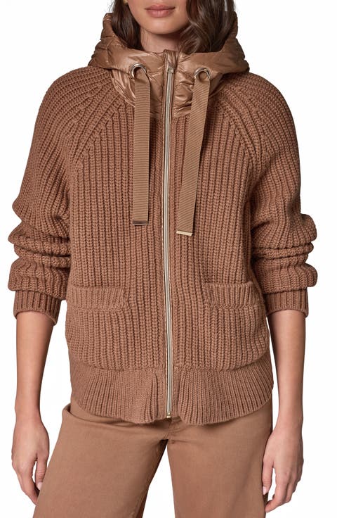 Mixed Media Down Fill Hooded Shirtjacket