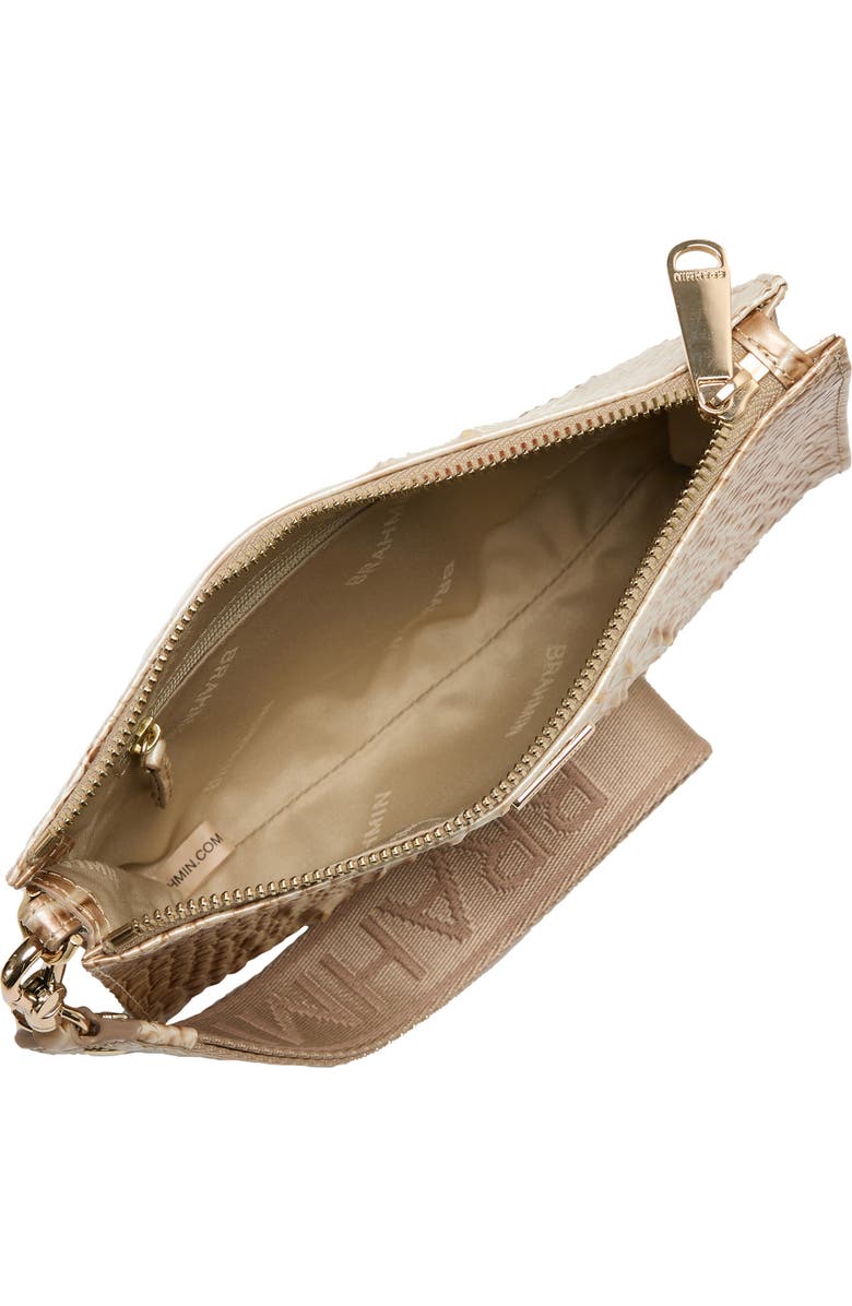 Brahmin Adia Croc Embossed Leather Wristlet, Alternate, color, Contour
