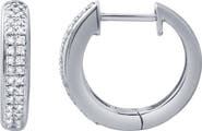 LuvMyJewelry Celaris 0.15 Ct 14K Gold Diamond Huggies