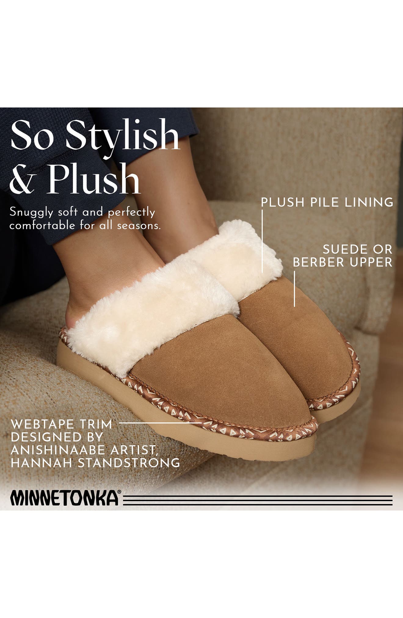 Cerise Faux Fur Lined Slipper, Alternate, color, TAN