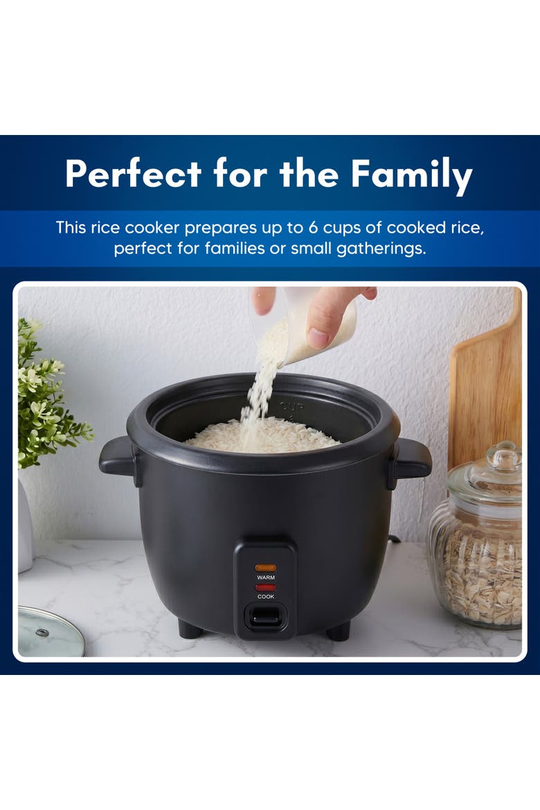 6-Cup Electric Rice Cooker, Alternate, color, Black