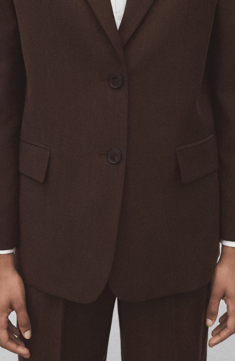 MANGO Suit Jacket, Alternate, color, Chocolate