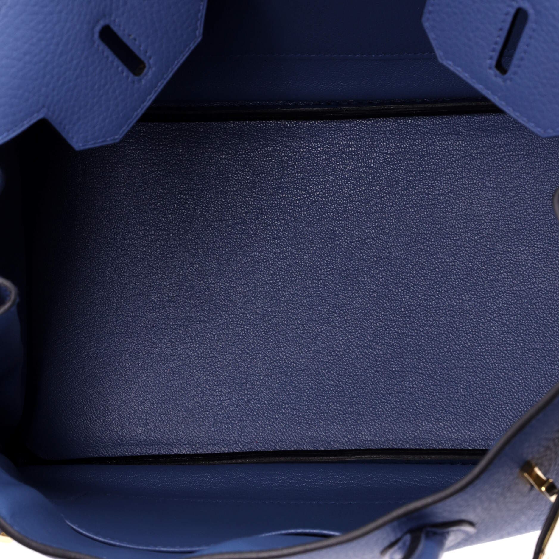 Pre-Owned Hermes Birkin Handbag Blue Clemence with Gold Hardware 30, Alternate, color, Bleu Agate