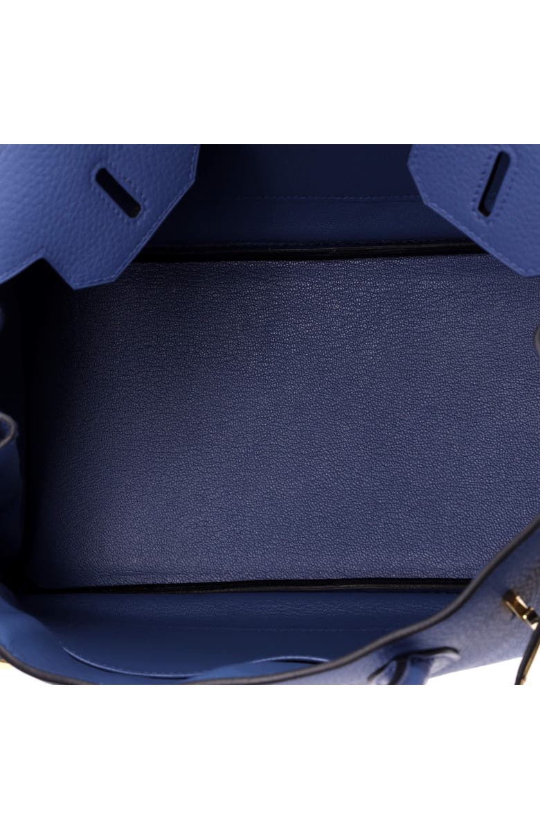 Pre-Owned Hermes Birkin Handbag Blue Clemence with Gold Hardware 30, Alternate, color, Bleu Agate